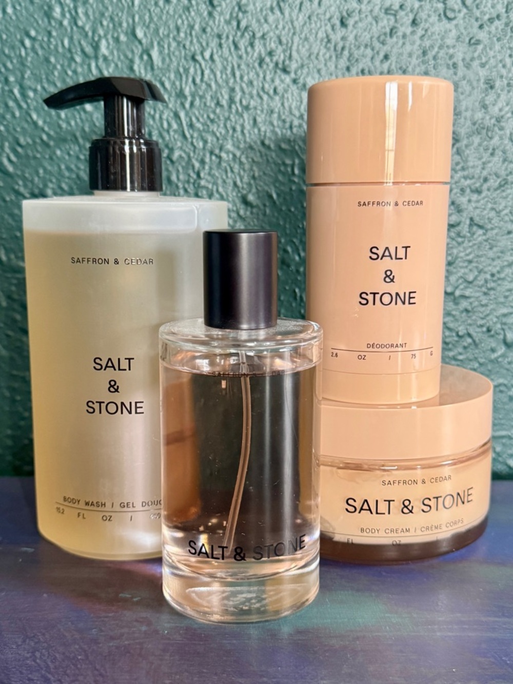 Salt & Stone Saffron & Cedar Body Cream & Oil - Beige